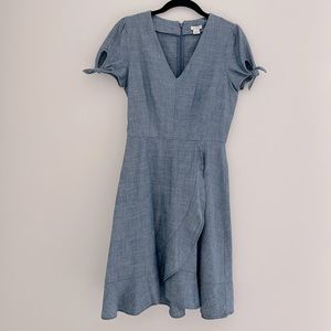 Jcrew denim dress tie sleeve size 00